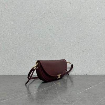 wholesale quality celine halfmoon bag 103737 wine red
